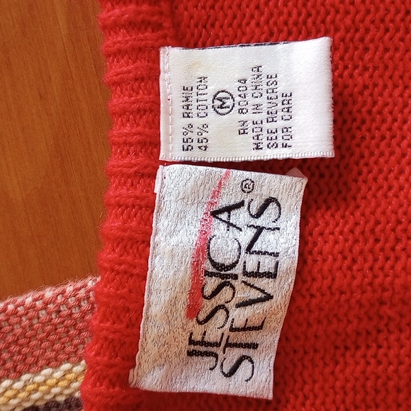 REDUCED!VTG Jessica Stevens Holiday Tunic Sweater W/Embellishments SizeM - Picture 9 of 11